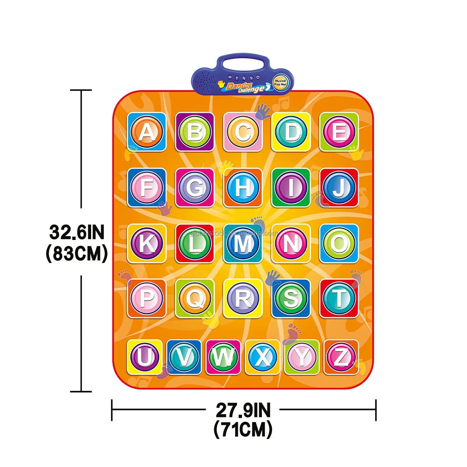 Children's Music Dance Mat 11 Keys Puzzle Early Education Toddlers Step On Alphanumeric Dance Music Mat About 1.8 Meters