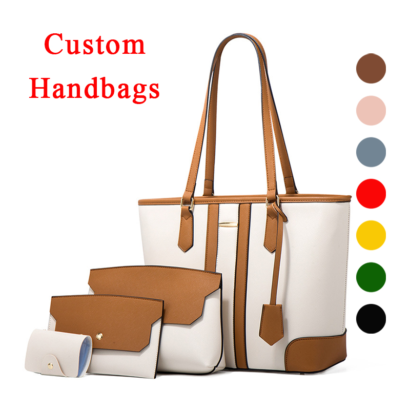 2021 Custom Logo Elegant Leather Big Capacity Designer ladies Shoulder Tote Handbags for Women Bags