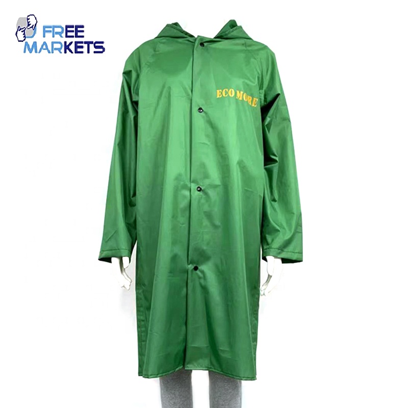 Custom Logo Sustainable RPET Recycled Polyester Waterproof Outdoor Rain Poncho Raincoats