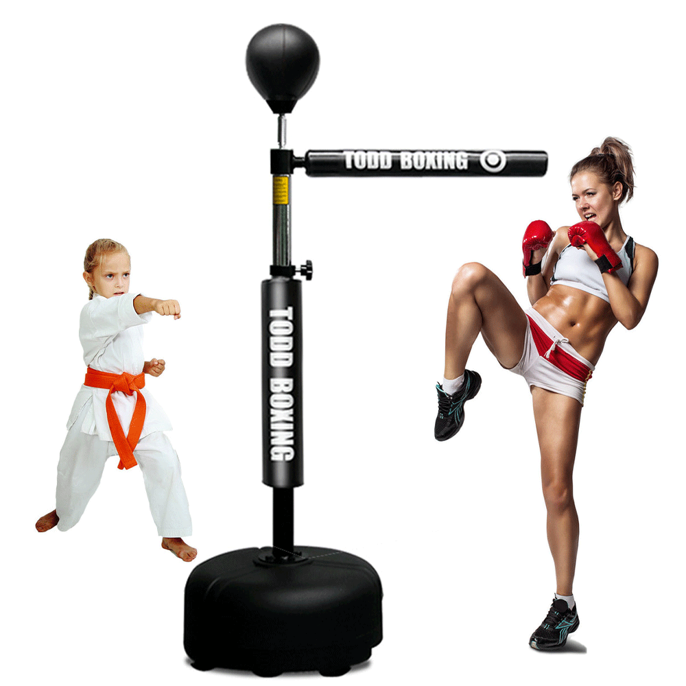 Boxing Column Speed Ball 360 Degree Swing Bar Punching Sport Sand Bag Punching Bag Heavy For Kids Leather Punching Bag Rack