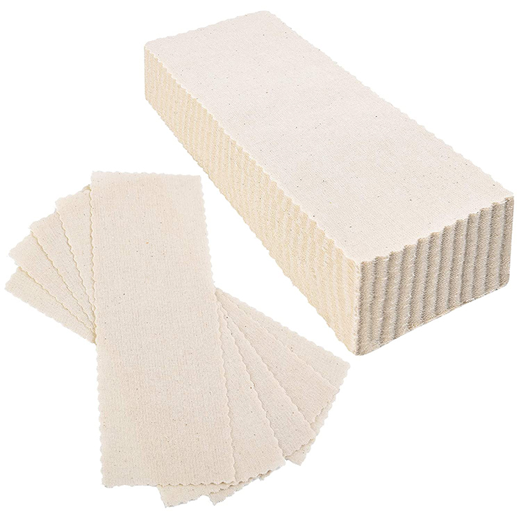 Private Label Disposable 100% Cotton Muslin Depilatory Wax Paper Strips Hair Removal Calico Waxing Strips
