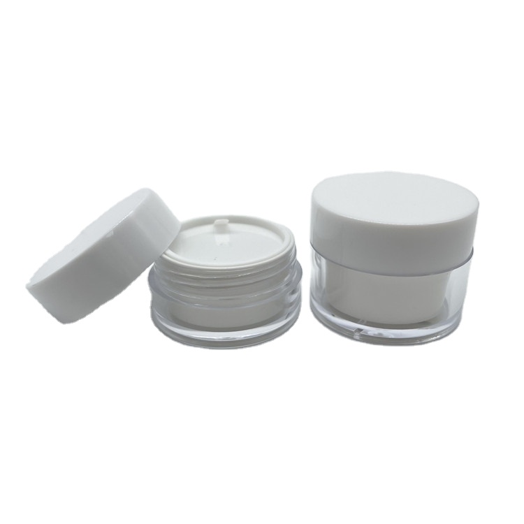 20g 30g Acrylic Clear Plastic Containers Double Wall Cream Jars for Skin Care