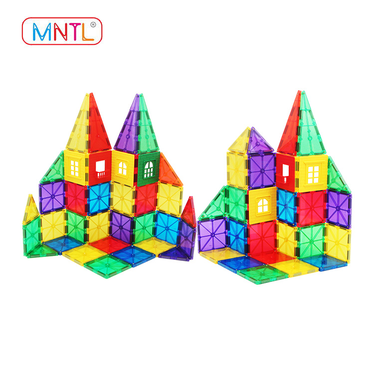 Дошкольного ясно цвет Магнитные строительные плитки 3D DIY образования Конструкторы игрушечные лошадки набор для детей