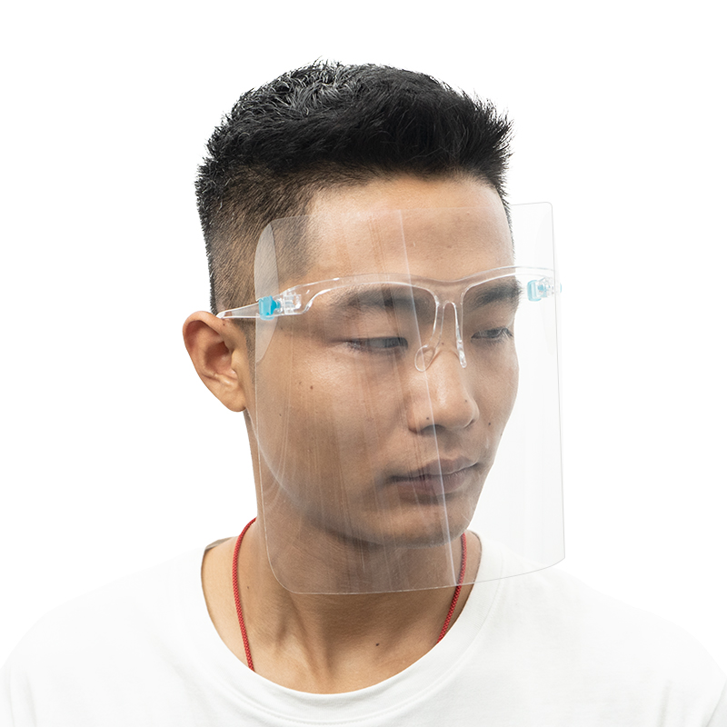 Wholesale Plastic Face Shield With Glasses Dust-Proof Protect Anti Fog Face Sheild