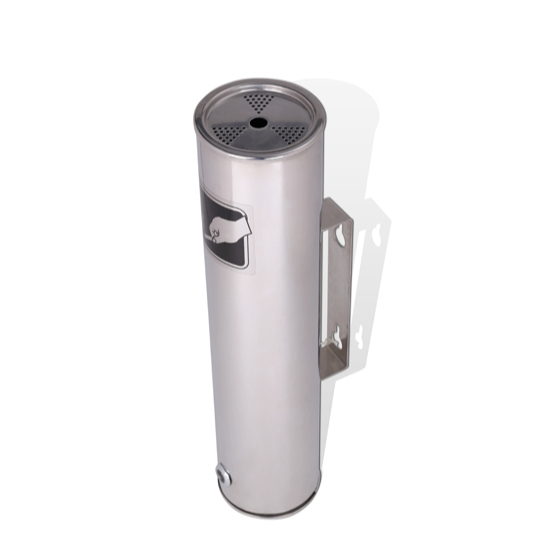 Eco-friendly and steady wall mouted stainless steel outdoor ashtray