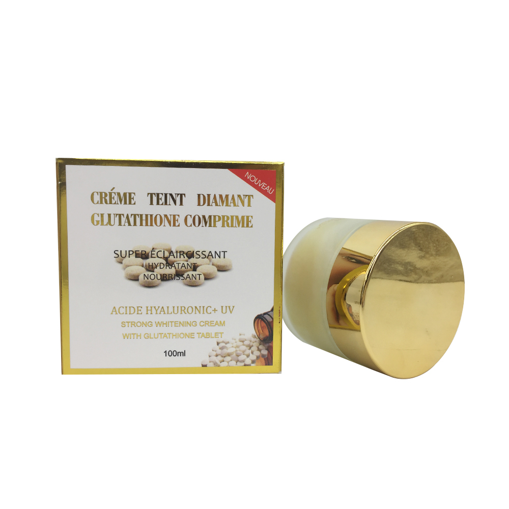 Creme Teint Diamant Gluta Comprime Strong Whitening Cream With Gluta Tablet HA UV Hydratant Face Cream