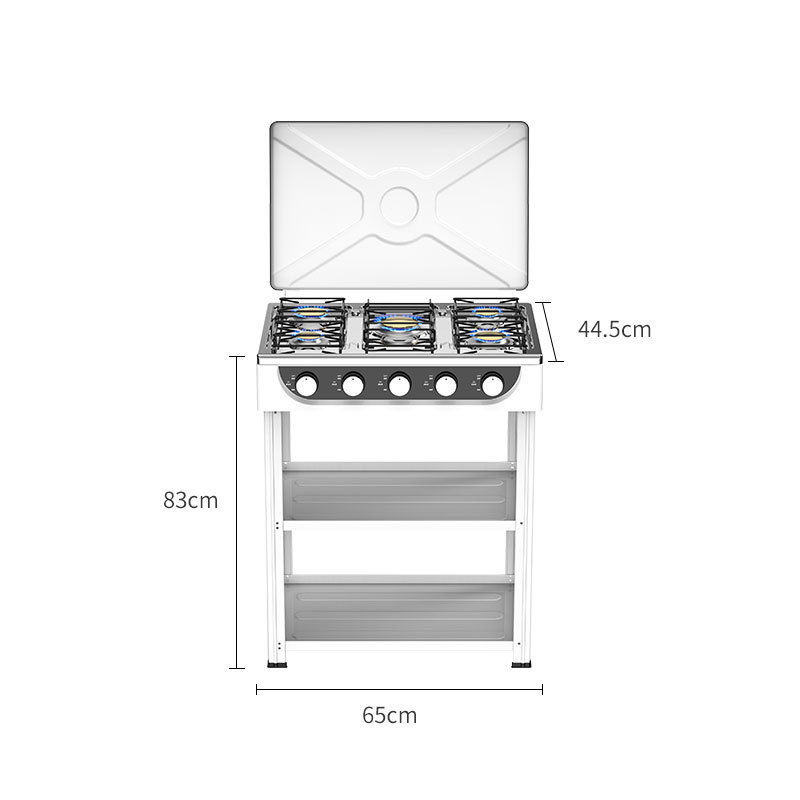 Promotional 5 Burners Kitchen Built-In Gas Stove 5 Burners Gas Stove With Stainless Steel Top Plate