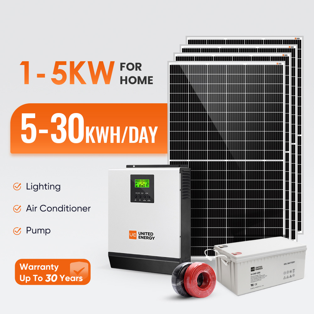 Off Grid Solar Energy System Complete Kit 1kw 3kw 5kw 5 kv Solar Power System Full Package for Home