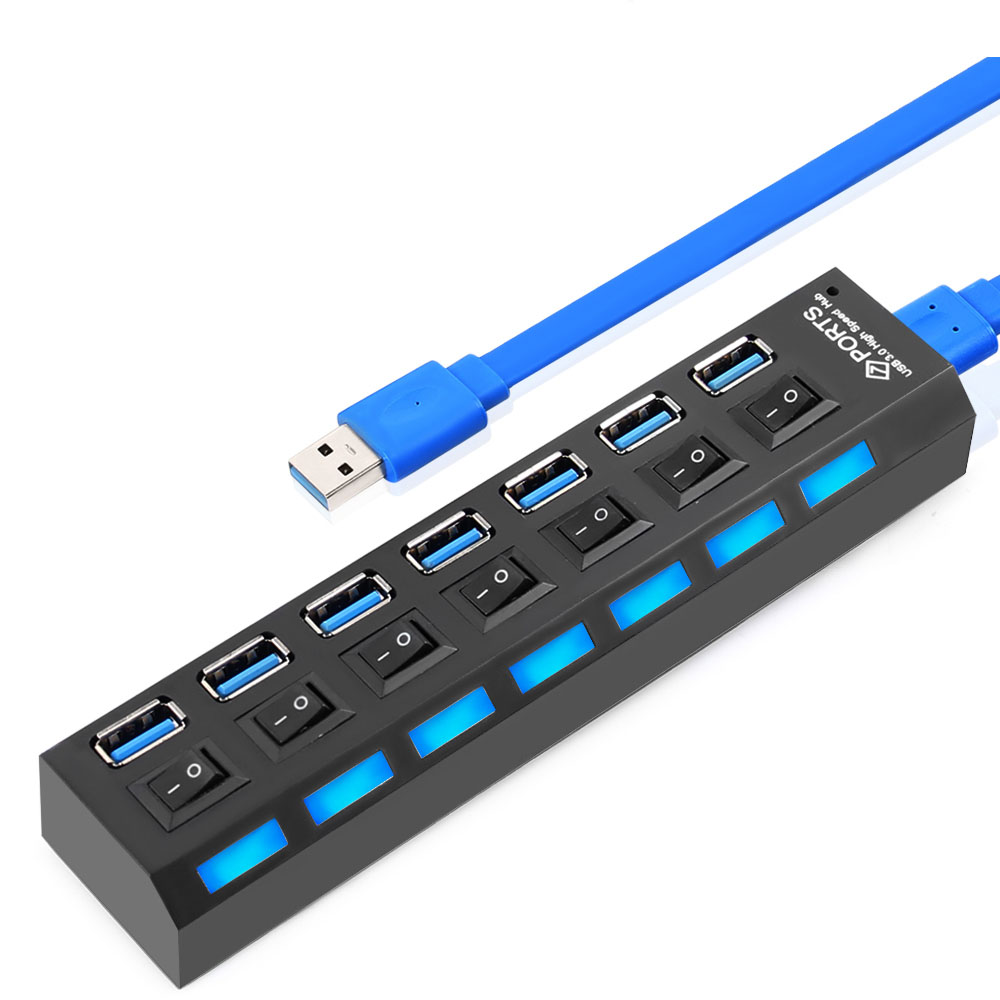 USB 3.0 HUB Multi USB Splitter 4/7 Port Expander Multiple USB 3 Hab Use Adapter USB3.0 Hub with Switch For PC