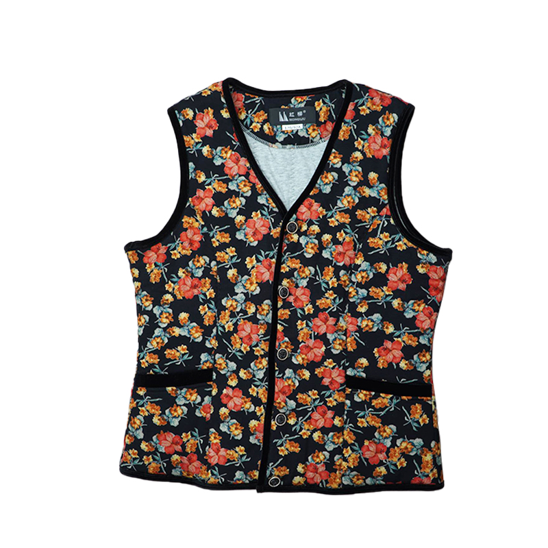HongLiu Customized High quality Warmth 100% wool printing vest for women