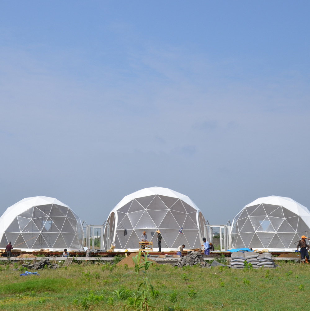 Геодезическая купольная палатка 5 м диаметром igloo в наличии для отеля