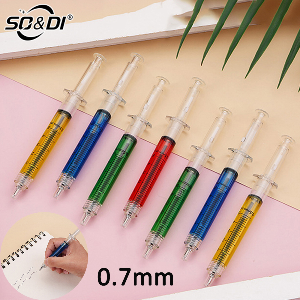 Injection Shape Ballpen Doctor Nurse Needle Ball Point Pen Office School Stationery Pen Syringe Needle Ballpoint Pen Write Tool