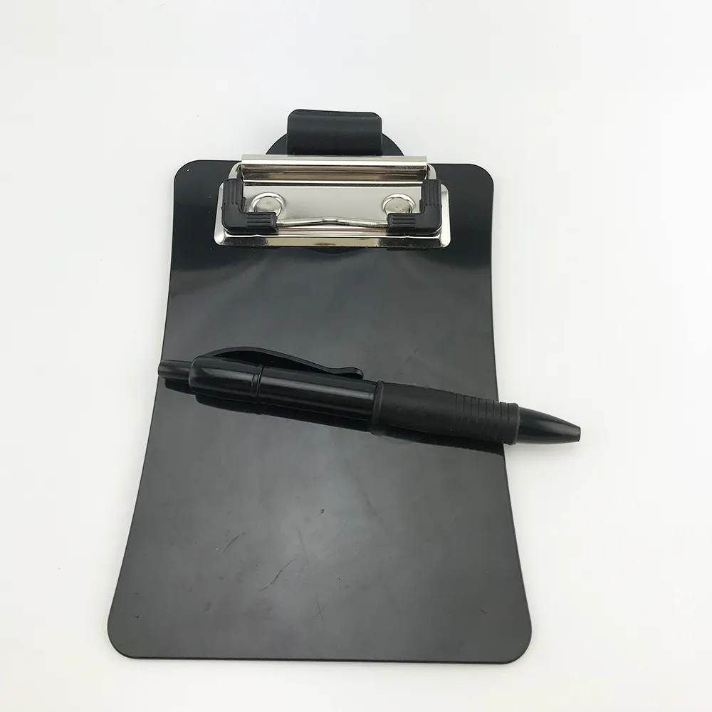 Magnetic mini clipboard with ballpoint pen