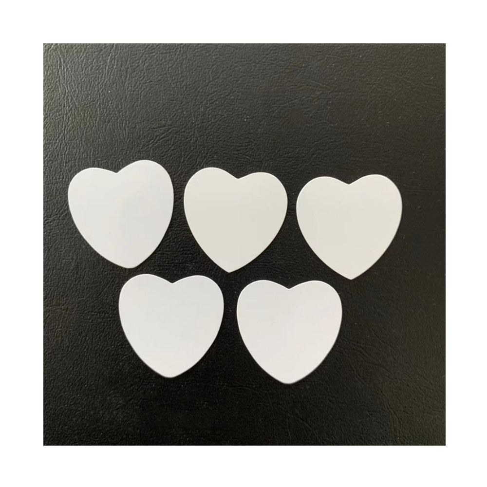 Personalized White Sublimation Heart Disc Blanks Sublimation Jewelry Heart Pendants Aluminum Blank Insert Sublimation