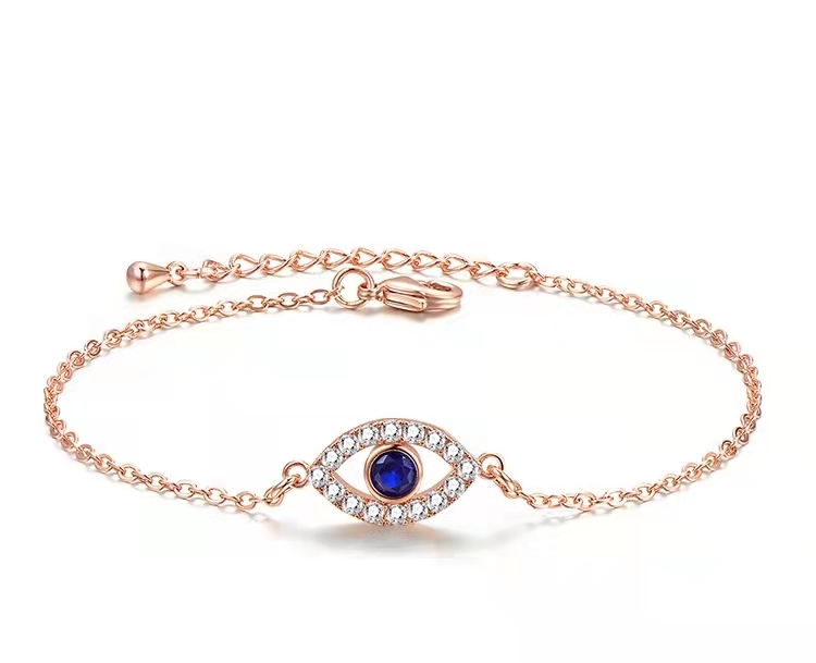 New Fashion Crystal Link Chain Bracelet Goldplated Bracelet Eye Anklet Bracelet