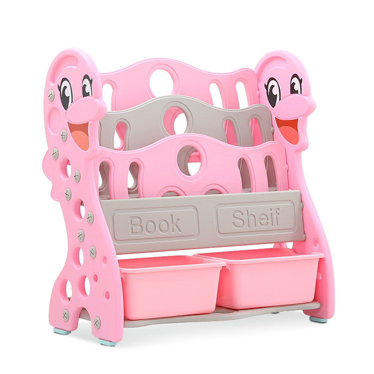 Kids Toys/Book Storage Shelf Plastic Indoor High Capacity Children Storage Cabinet