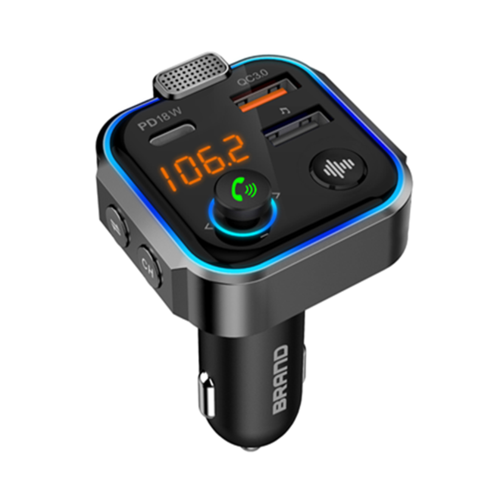 Новое поступление, быстрая зарядка, автомобильный FM-передатчик QC3.0, Bluetooth 5,0, автомобильный комплект громкой связи
