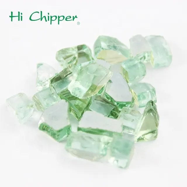 Crushed Tempered Glass Chips Fire Glass For Gas Fire Pit