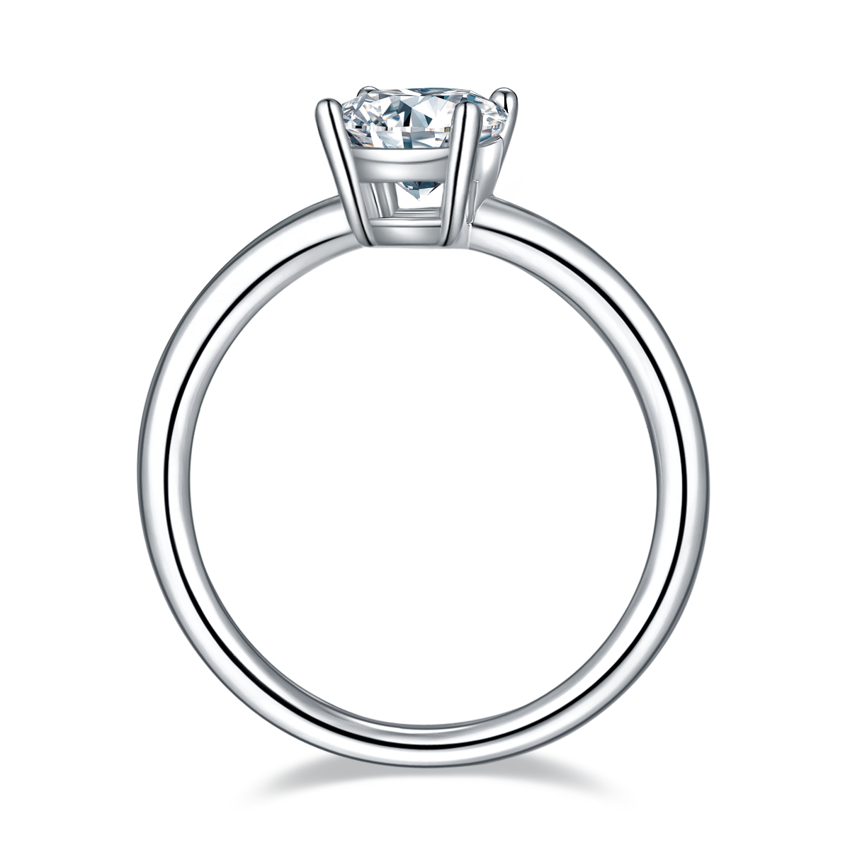 Wholesale price 18K gold Round cut Round shape luster shinning 1 carat moissanite couple wedding ring ring for woman