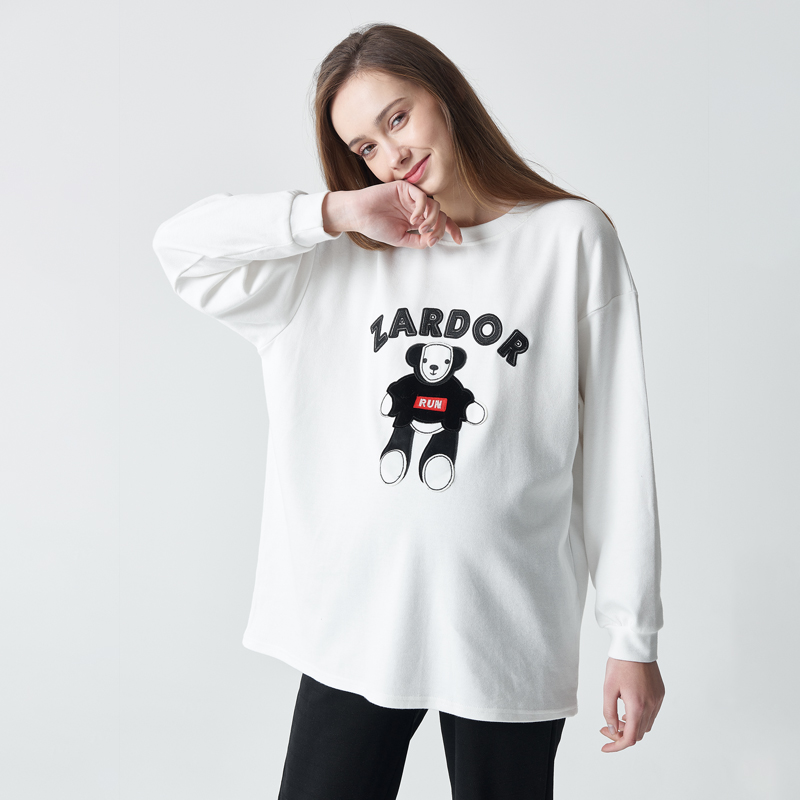 Winter Long Sleeves Round Neck Maternity Clothing Pregnant Women Maternity Tops Custom
