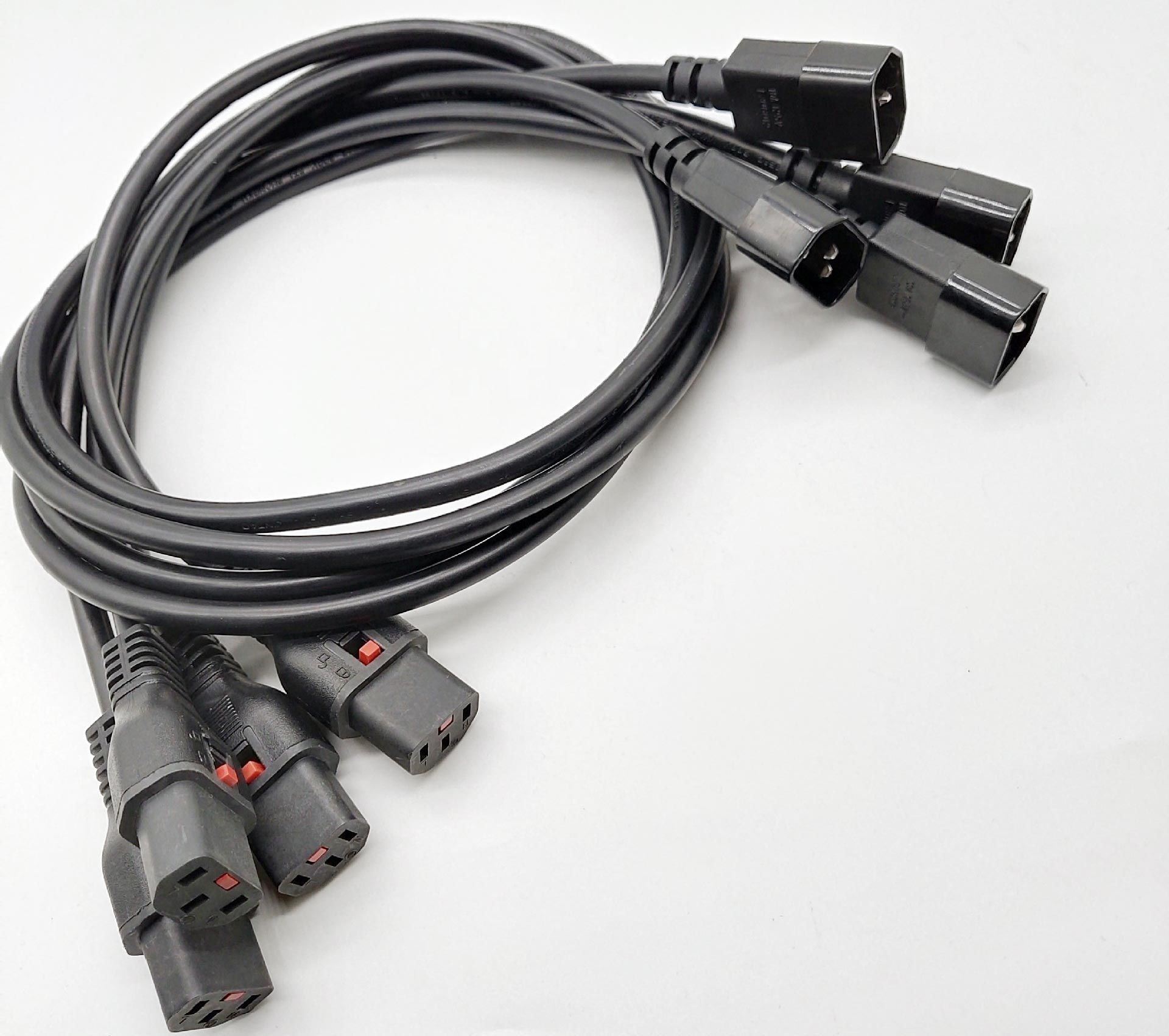 Self-Locking-IEC-Lock-60320-C13-Appliance-Power-Cord блокировки c13 блокировки iec кабель питания