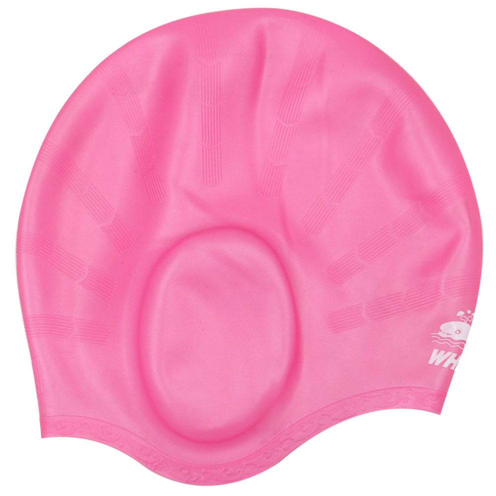 Silicone Coating Swim Pool Elastic Bathing Waterproof Long Hair Ear Protection Swimming Hat Cap For Adults