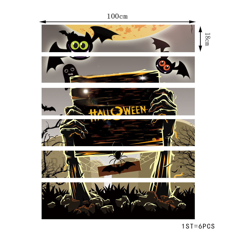 3d simulation halloween decal stickers for stairs walls