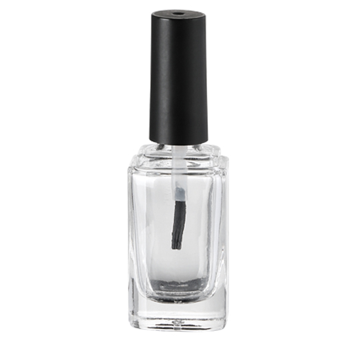 8ml square empty clear glass bottles nail polish gel bottles with brush lid