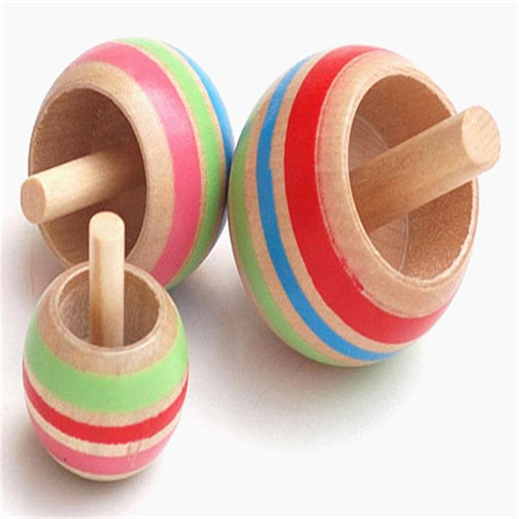 High Quality and Handmade Classic Wooden Toys Spinning Top Toys