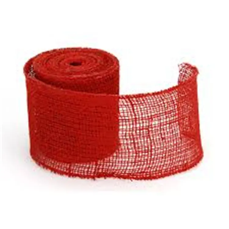 Party christmas birthday holiday wired linen rustic bows pre-tied jute ribbon bows pre-tied nature dark red jute ribbon roll
