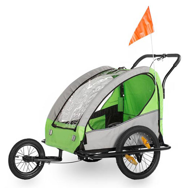 Heavy Duty Foldable Pet Jogging Stroller Dog Carriers Bicycle Trailer 2-in-1 Pet Dog Bike Trailer