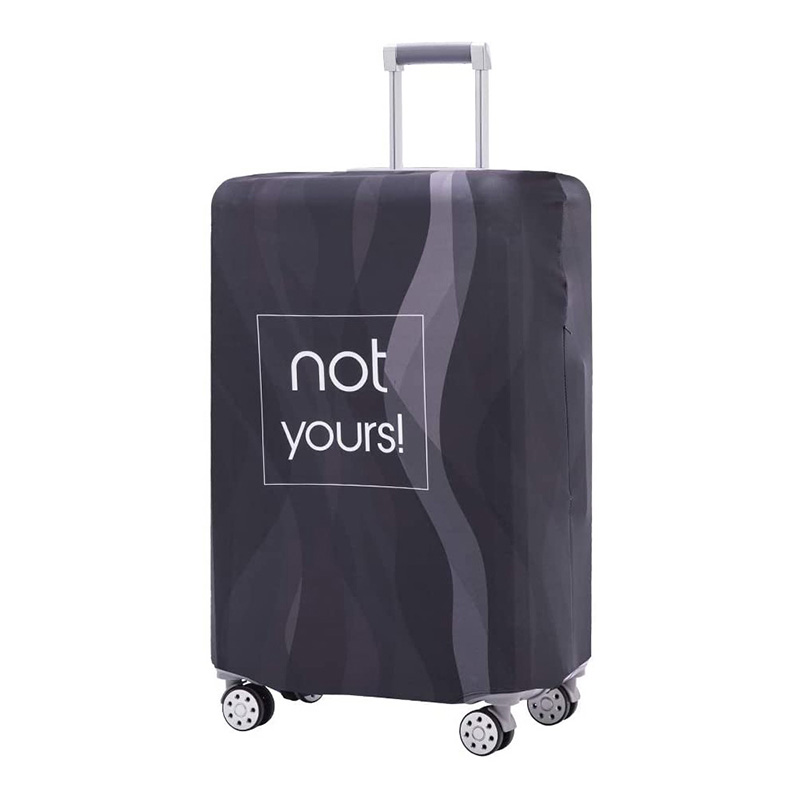 Diy soft large neoprene suitcase covers custom flower flag elastic matte protection luggage cover