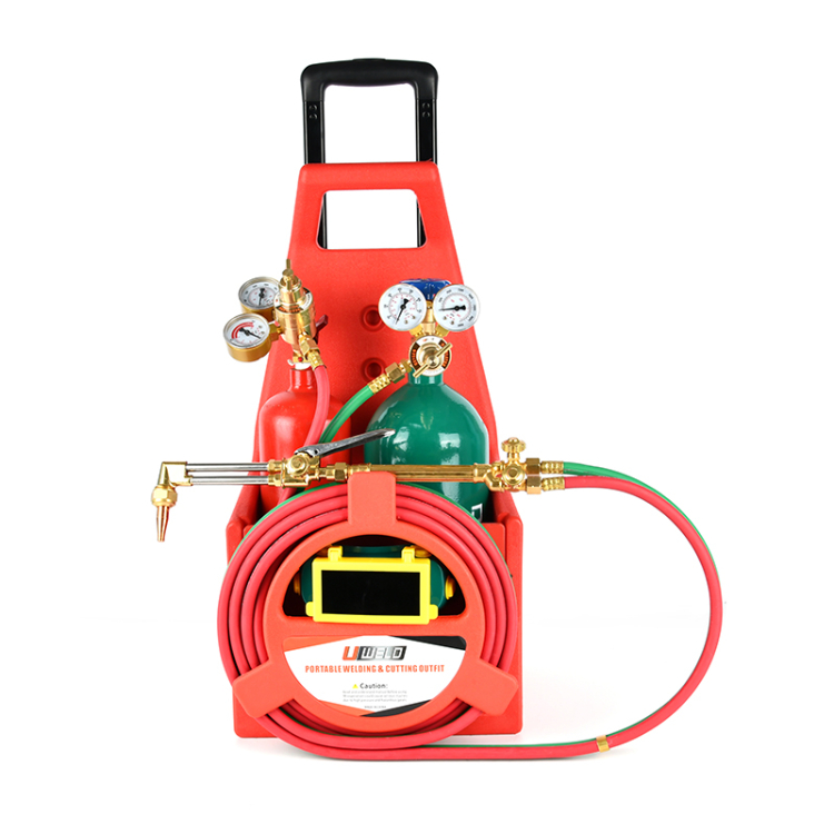 UWELD Professional Tote Oxygen Acetylene Welding Cutting Torch Kit With Tank