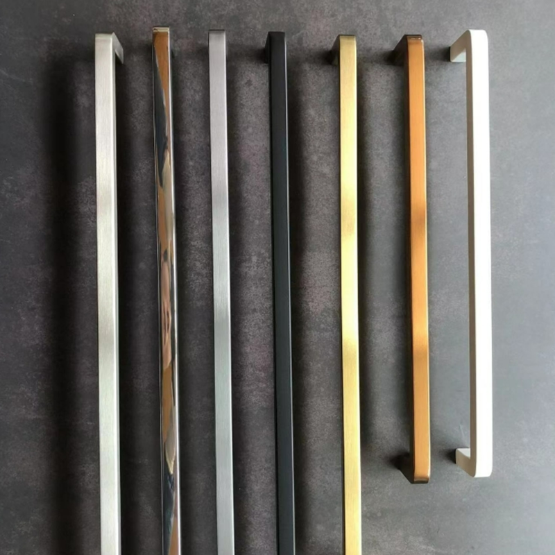Custom NZ Minimalist Cabinet handles Light Luxury Cabinet Square Bend Angle Stainless Steel handles
