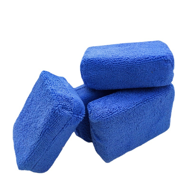 High density plating waxing microfiber car washing sponge auto block polishing sponge cleaning sponge