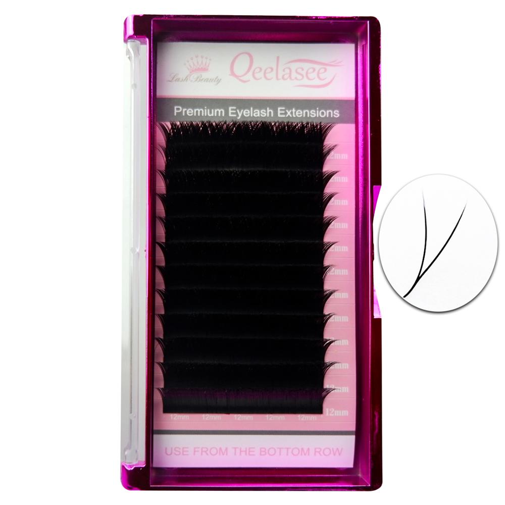 Частная торговая марка Qeelasee 2020, новый объем v lash ellipse flat eyealsh extension