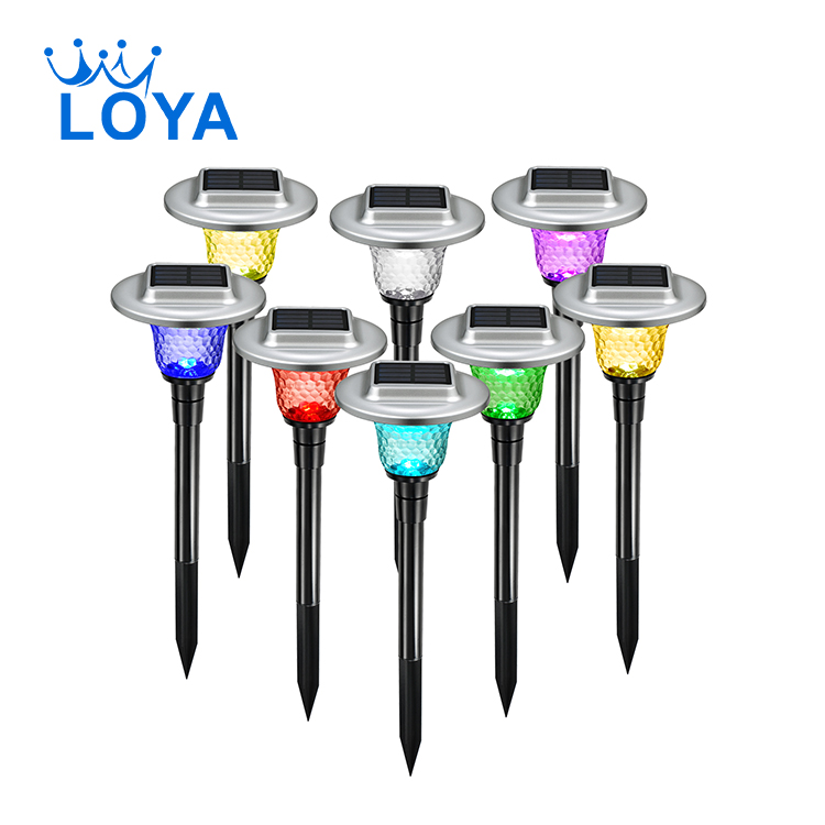 Colour Changing Solar Light Stake Garden Outdoor Decorative Landscape Outdoor Waterproof IP65 Solar Garden Lights