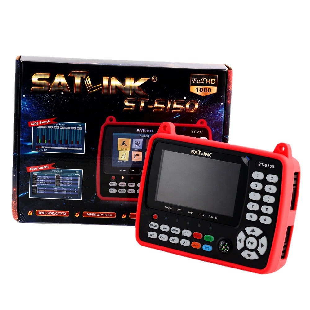 SATLINK ST-5150 DVB-S2/T2/C COMBO HD спутниковый Finder метр H.265 HEVC MPEG-4 QPSK 8PSK 16apsk 4,3 дюймов TFT ЖК-экран