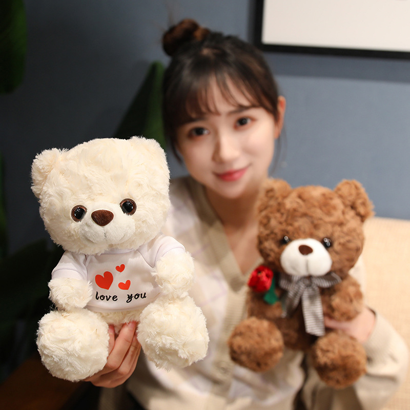 Cute Fun Plush Bear Dolls Birthday Gifts Soft Stuffed Teddy Bear Plush Animal Toys For Kids