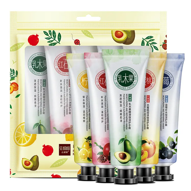 Wholesale private label SENANA tube hand care natural Moisturizing hand cream set for dry