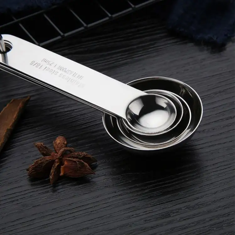 4PCS 304 Stainless Steel Measuring Cups And Spoons Set