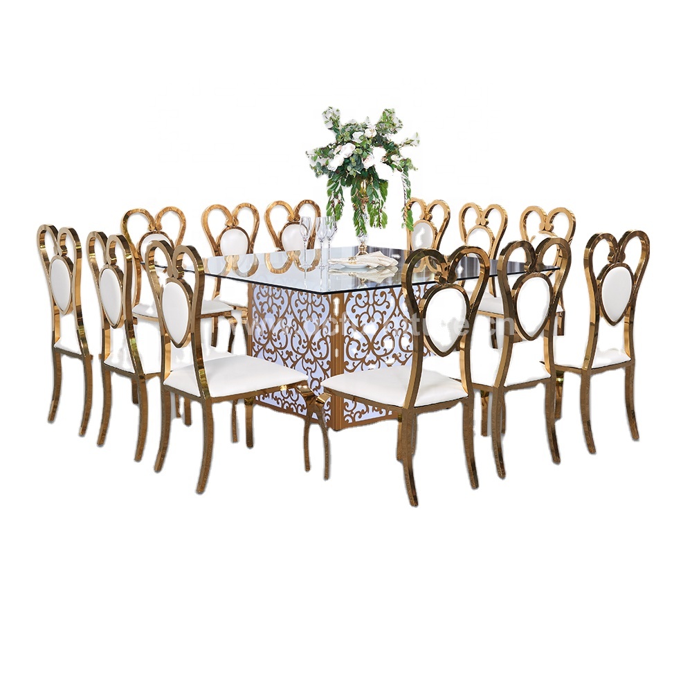 Modern design Led tables for events wedding centerpieces & table decorations golden metal luxury wedding table