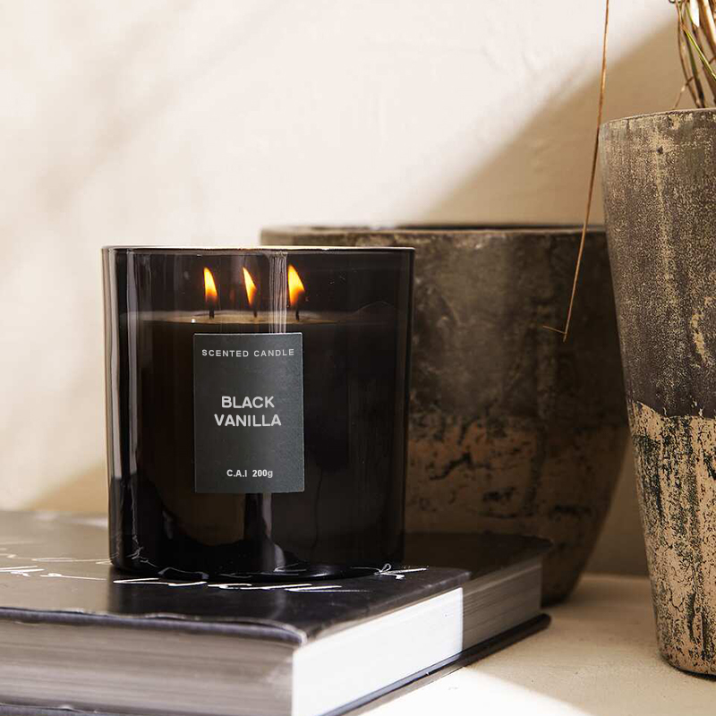 Home wedding decorative paraffin wax soy wax jar luxury glass scented candle jars with box