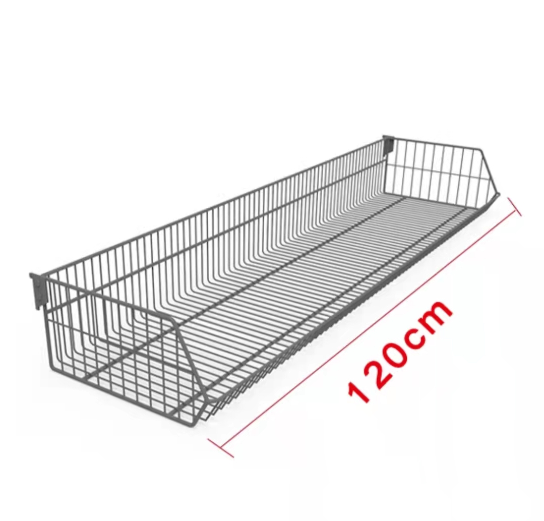 Double line display hook for beam shelves used in supermarket and store