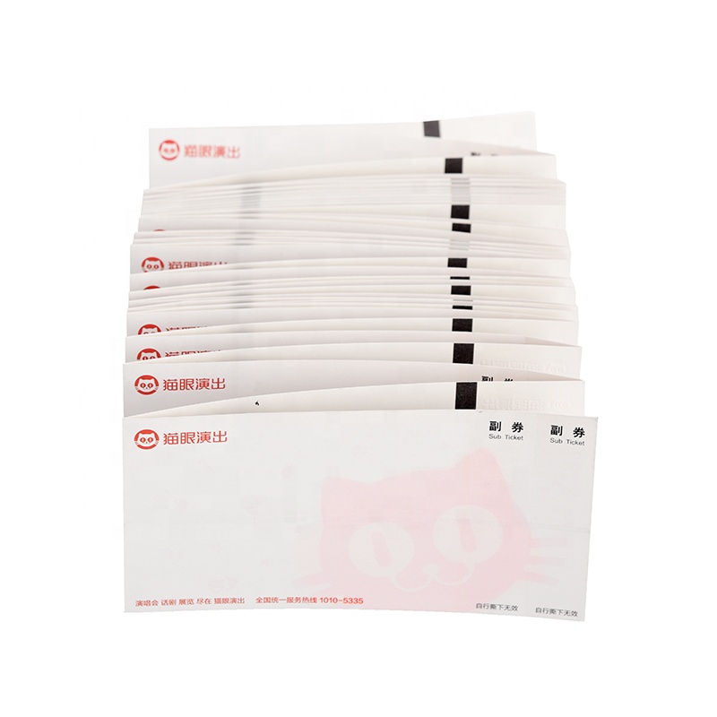 Wholesale High Quality Custom Printed Concert Tickets Scratch off Anti-fake Admission Ticket Rolls