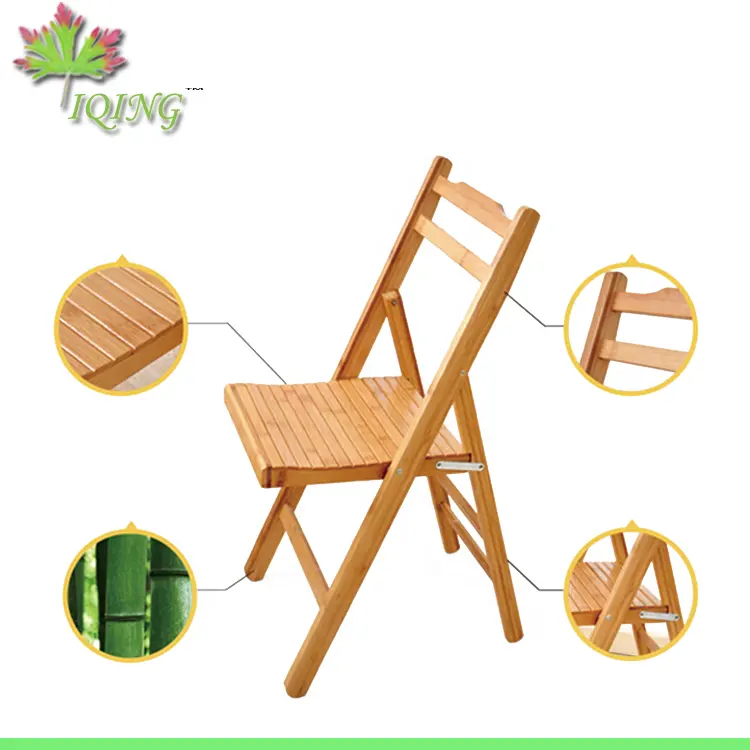Cheap Portable Natural Color Folding Bamboo Foldable Chair