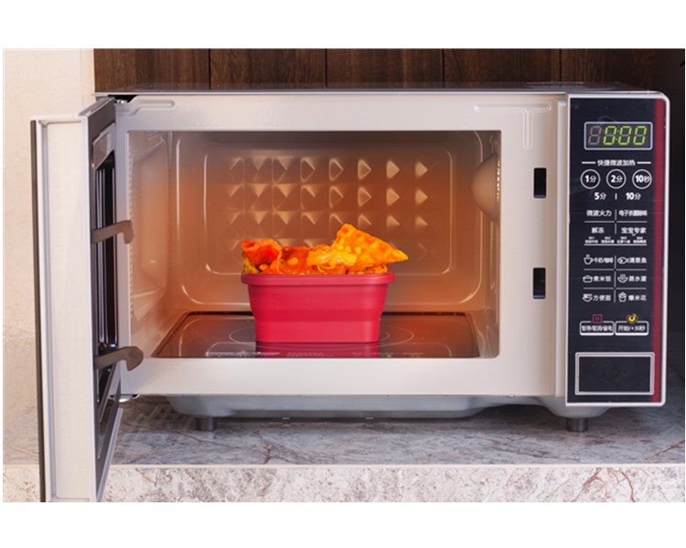 540 мл 100% пищевого силикона Microwavable Ланчбокс Складная миска для хранения еды силиконовая складная коробка