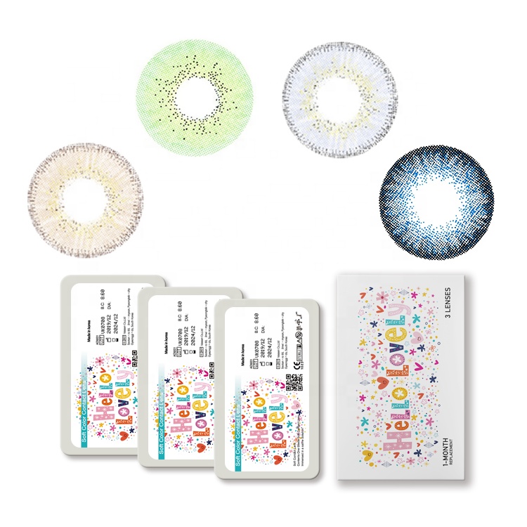 1-Month 3 in arrivals Monthly Contact Lens Comfortable Cosmetic Color Contact Lenses