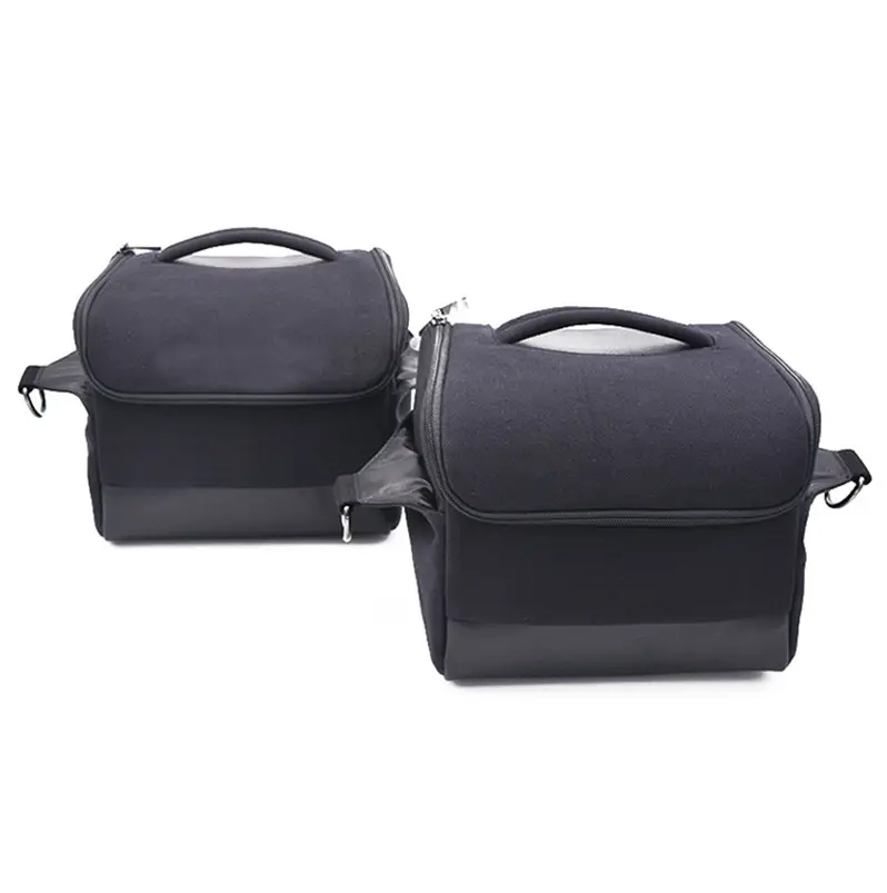 Outdoor custom thick canvas camera bag waterproof camera shoulder bag mini camera bag