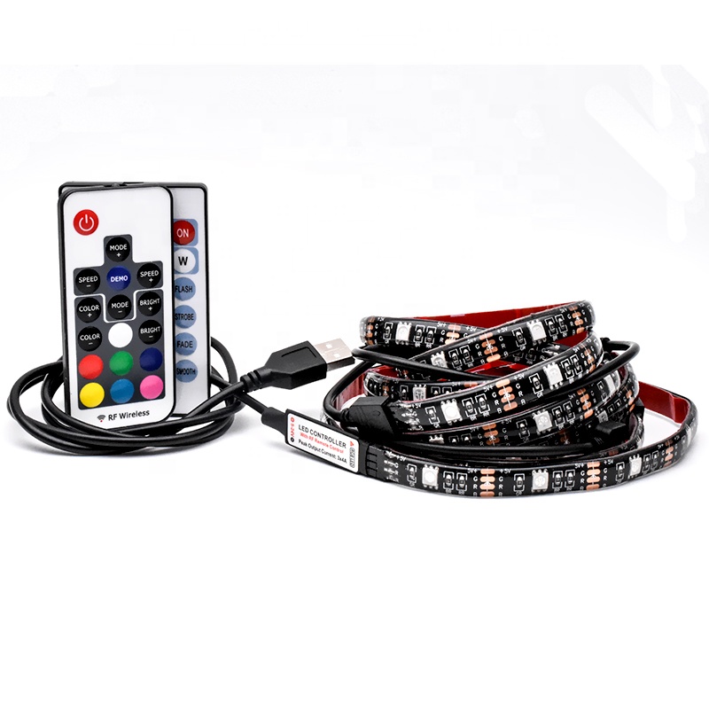 Czinelight оптовая продажа IP20 60 светодиодов/м, ширина 10 мм 5V Светодиодная лента USB 5050 ТВ фонового освещения цветная (RGB) Светодиодная лента клейкая лента IP65